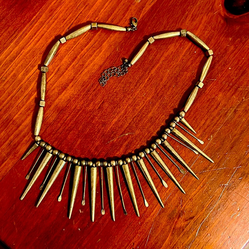 Spike statement necklace